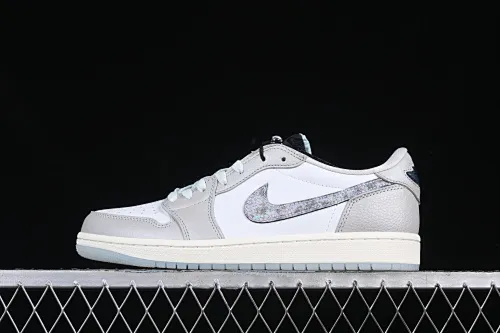 All Categories Air Jordan Jordan Series Basketball Shoes Air Jordan 1 Low Air Jordan 1 Low OG "CNY" AJ1 Joe 1 Year of the Snake Limited Silver Snake Low-top Retro Basketball Shoes HF3144-100